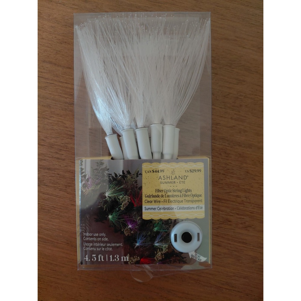 Ashland Summer Fiber Optic String Lights 4.5ft Indoor Use Only (white)